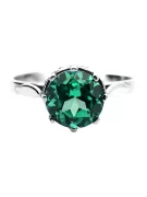 Ring Vintage Jewlery Emerald Sterling silver 925 vrc366s